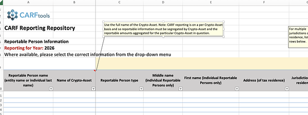 CARF Reporting Repository