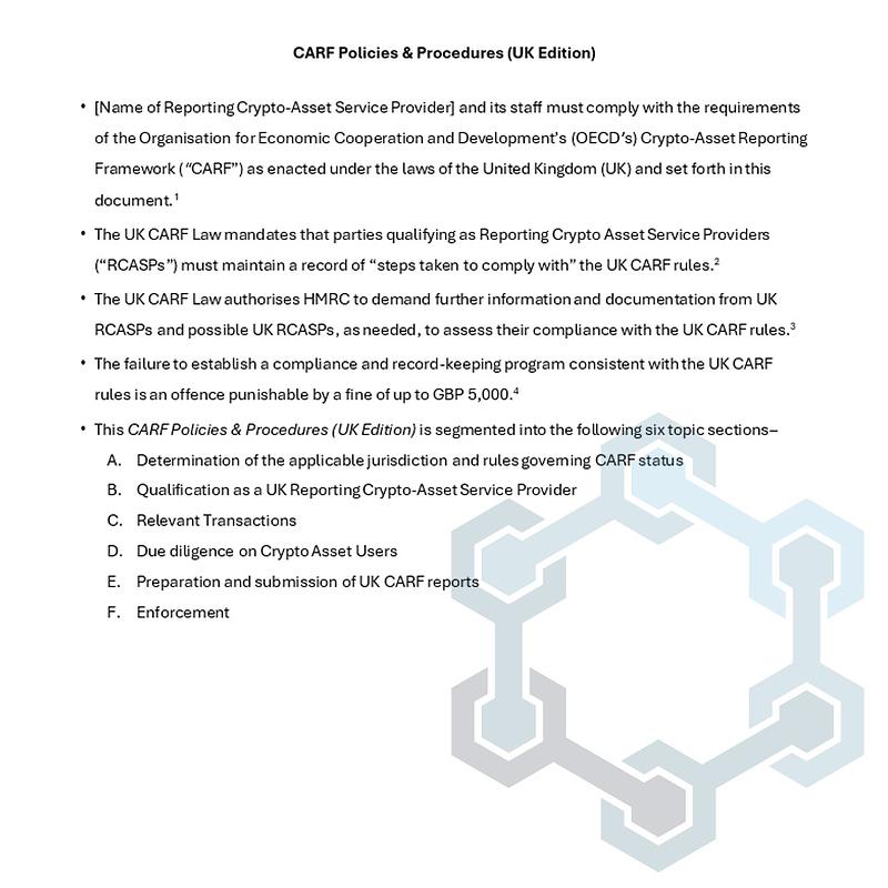 CARF Policies & Procedures (UK Edition) - Image 3