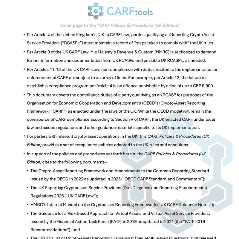 CARF Policies & Procedures (UK Edition) - Image 2