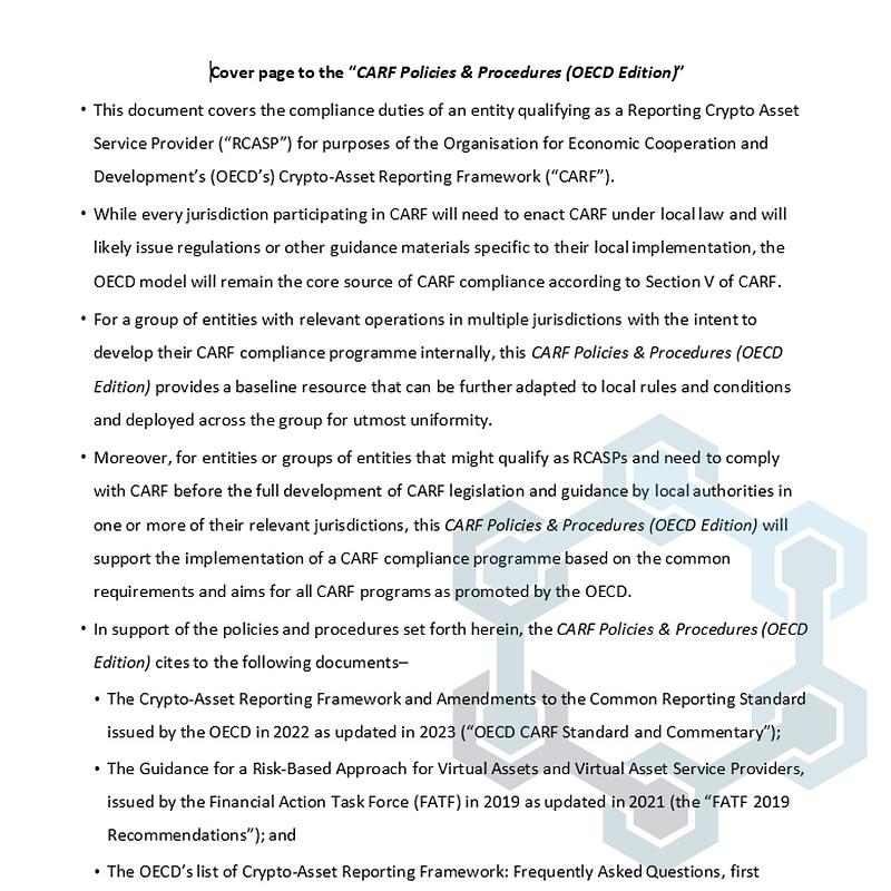 CARF Policies & Procedures (OECD Edition) - Image 2