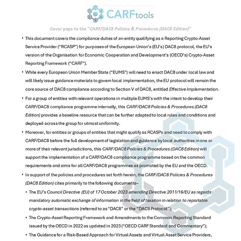 CARF Policies & Procedures (DAC8 Edition) - Image 4