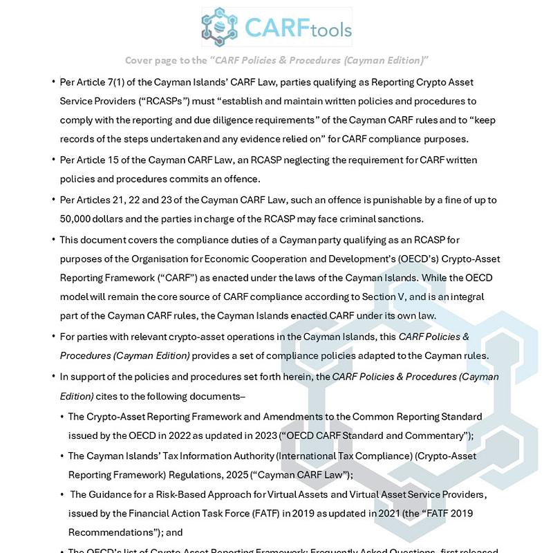CARF Policies & Procedures (Cayman Edition) - Image 4